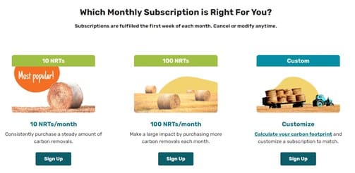 nori carbon offsets purchase