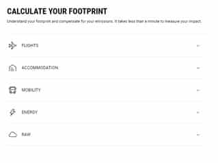 south pole climate action project carbon calculator