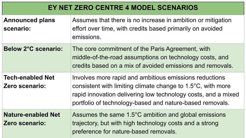 EY four model scenarios