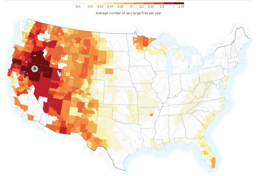 global warming map of usa