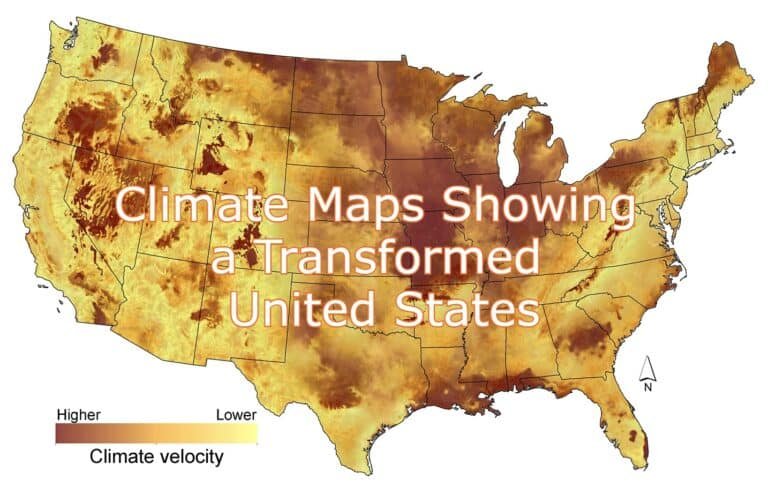Climate Maps of Transformed United States (Under 5 Scenarios)