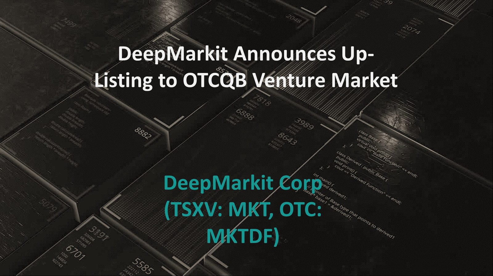 DeepMarkit Announces Up-Listing To OTCQB Venture Market • Carbon Credits