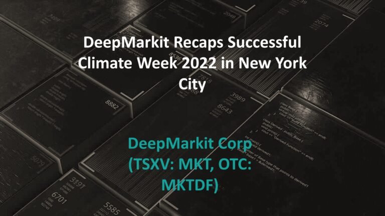 DeepMarkit Recaps Successful Climate Week 2022 in New York City