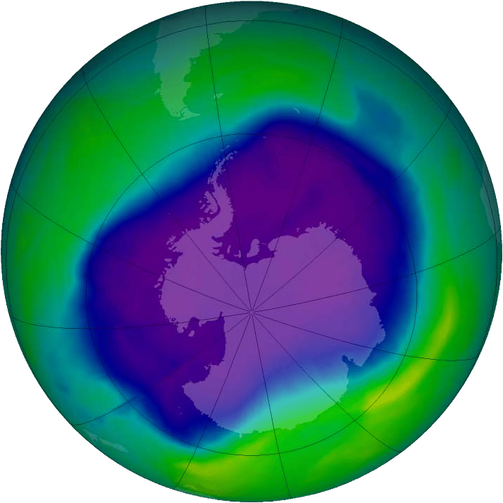 largest ozone hole in south pole