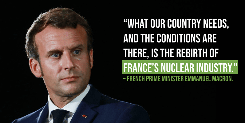 emmanuel macron on France nuclear power industry