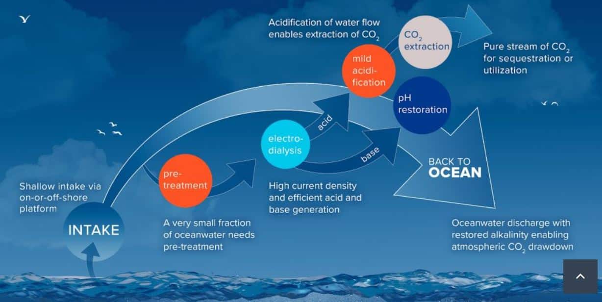 Captura direct ocean capture process