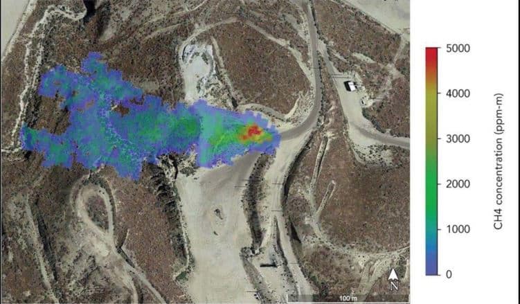 CH4 plume detected in California oil field