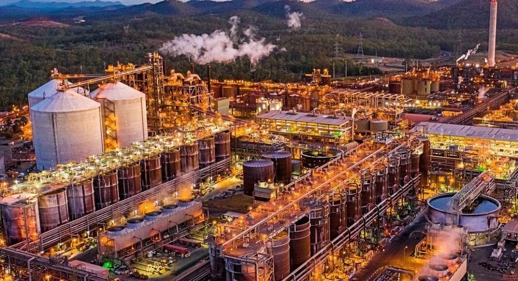 Rio Tinto carbon emissions australia alumina refinery