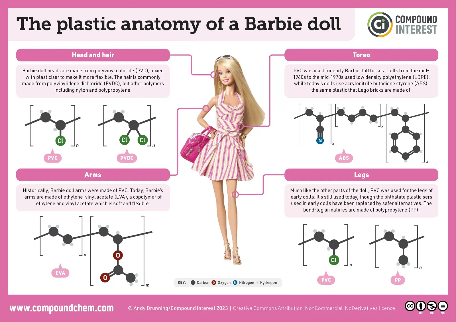 Barbie doll plastic anatomy