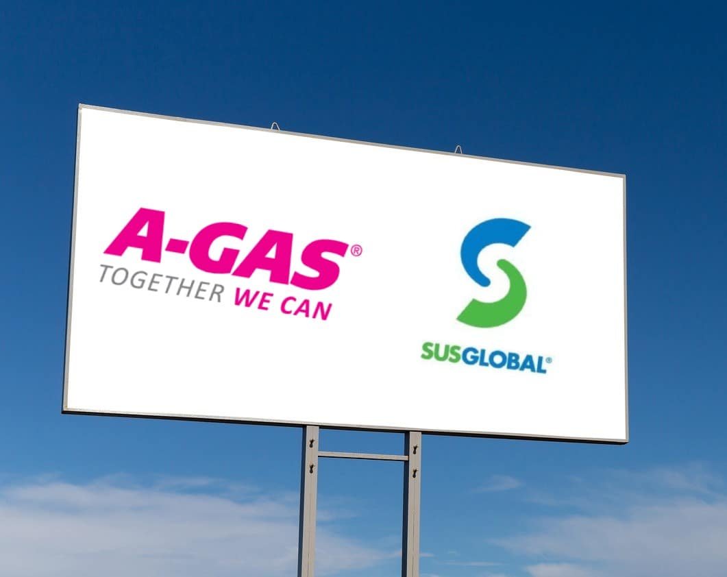 A-Gas carbon credit from refrigerant recovery and SusGlobal composting offsets