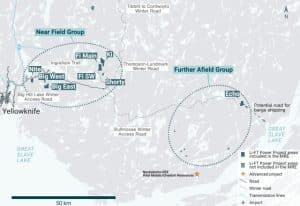 Li-FT yellowknife lithium project location